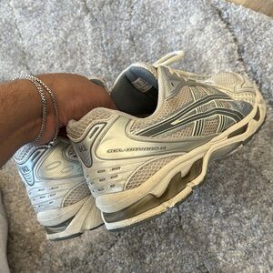 Asics Gel-Kayano 14 Sneakers in White and Gray